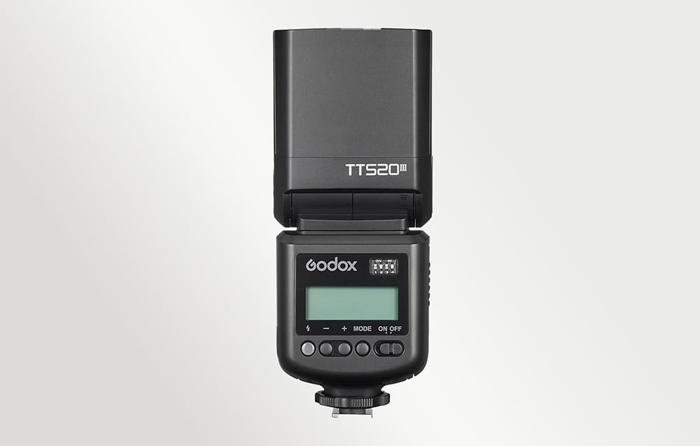Fotoaparato blykstė - Godox TT520III LCD, reguliuojama galia, sukamoji galva aprašymas - Prekės nuotrauka