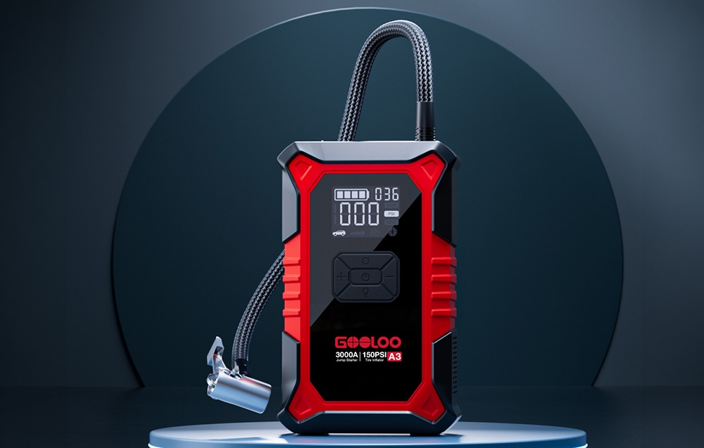GOOLOO A3 2-in-1 Jump Starter with Compressor aprašymas - Prekės nuotrauka