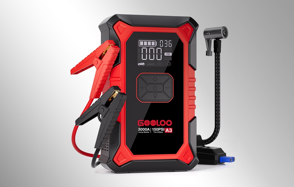 GOOLOO A3 2-in-1 Jump Starter with Compressor aprašymas - Prekės nuotrauka