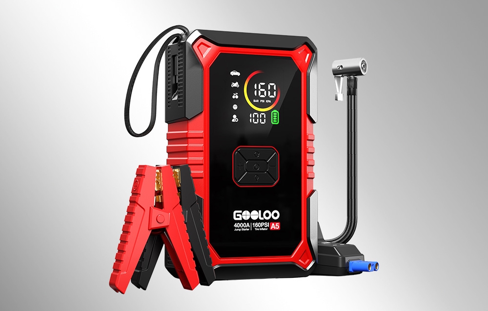 GOOLOO A5 2-in-1 Jump Starter with Compressor aprašymas - Prekės nuotrauka