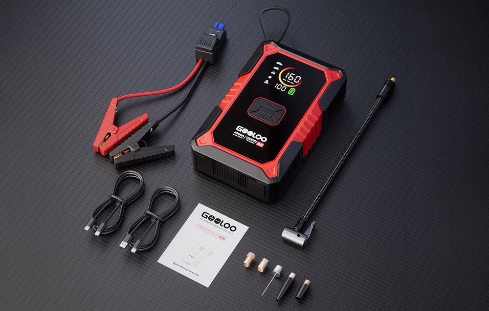 GOOLOO A5 2-in-1 Jump Starter with Compressor aprašymas - Prekės nuotrauka