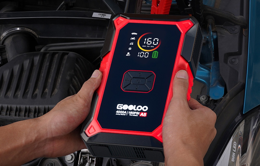 GOOLOO A5 2-in-1 Jump Starter with Compressor aprašymas - Prekės nuotrauka
