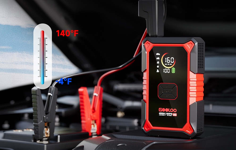 GOOLOO A5 2-in-1 Jump Starter with Compressor aprašymas - Prekės nuotrauka