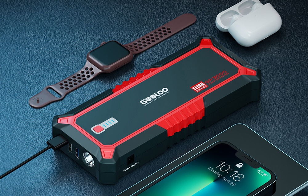 GOOLOO GP3000 59.2Wh Jump Starter aprašymas - Prekės nuotrauka