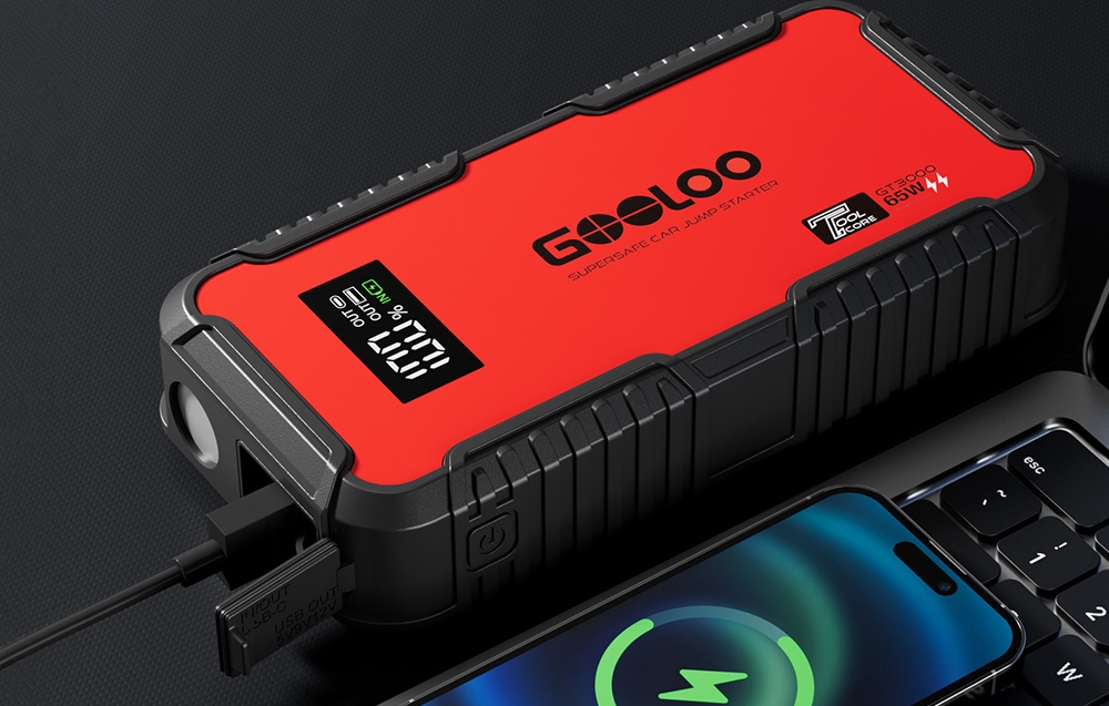 GOOLOO GT3000 44.4Wh Jump Starter aprašymas - Prekės nuotrauka
