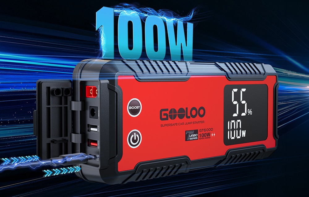 GOOLOO GT6000 99.9Wh Jump Starter aprašymas - Prekės nuotrauka