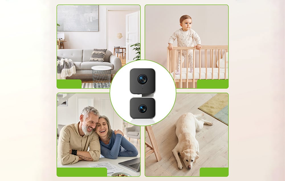 Gosund PC12 išmanioji dviguba WiFi kamera (1920 x 2160 H.265, Tuya) aprašymas - Prekės nuotrauka Gosund PC12 išmanioji dviguba WiFi kamera (1920 x 2160 H.265, Tuya) aprašymas - Prekės nuotrauka