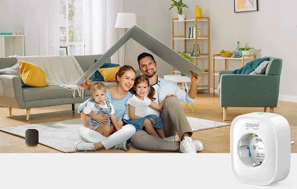 Gosund SP1-HE išmanusis WiFi lizdas, 2 vnt, (HomeKit) (dviejų vnt, pakuotėje) 16A aprašymas - Prekės nuotrauka