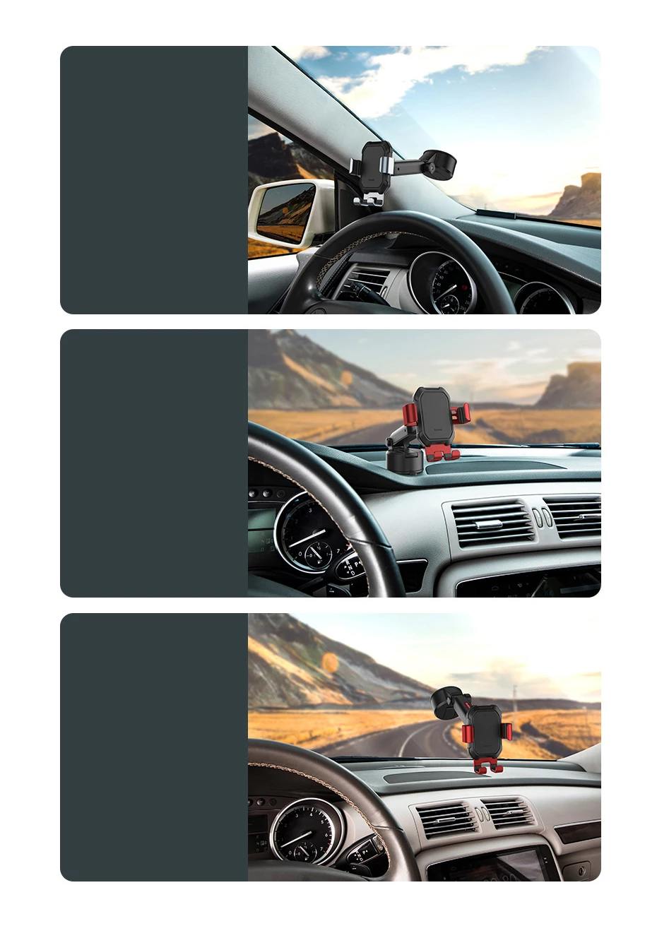 Gravity automobilinis laikiklis Baseus Tank telefonui su siurbtuku - Juodas aprašymas - Prekės nuotrauka Gravity automobilinis laikiklis Baseus Tank telefonui su siurbtuku - Juodas aprašymas - Prekės nuotrauka
