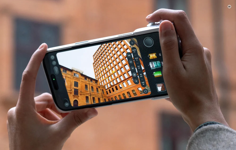 Telefono Kameros Rankenėlė - PGYTECH RetroVa Rankenėlės Rinkinys, Skirtas iPhone 16 Pro, Grafito Juodos Spalvos aprašymas - Prekės nuotrauka