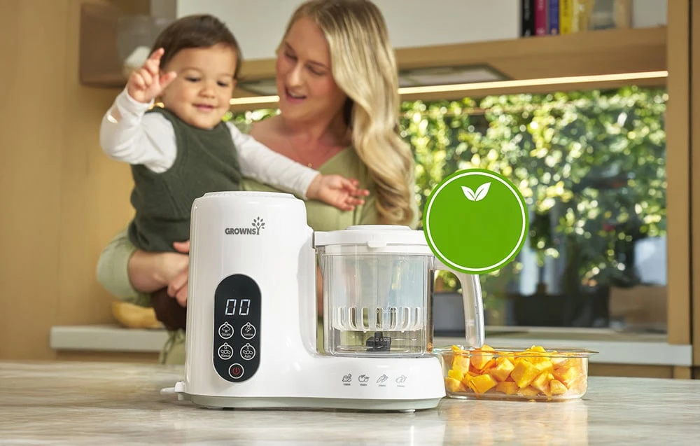 Grownsy baby food preparation robot aprašymas - Prekės nuotrauka