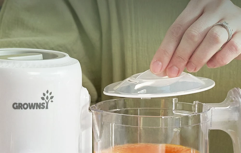 Grownsy baby food preparation robot aprašymas - Prekės nuotrauka