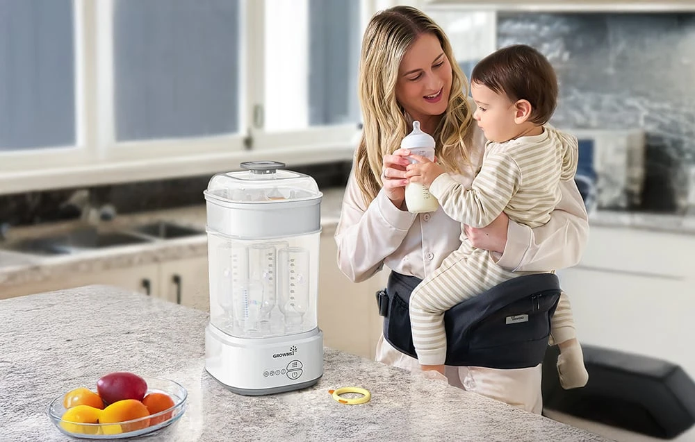 Virtuvinis kombainas Grownsy bottle sterilizer with dryer (pilka) aprašymas - Prekės nuotrauka