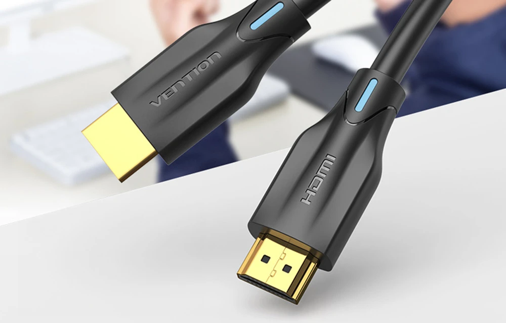 Vention HDMI 2.1 kabelis 8K 60Hz/ 4K 120Hz 3m - Juodas aprašymas - Prekės nuotrauka