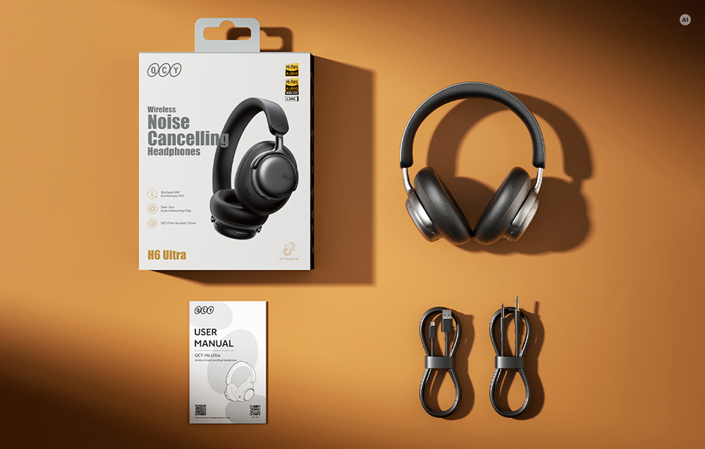 Ausinės QCY H6 Ultra (juodas) aprašymas - Prekės nuotrauka
