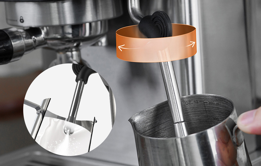 Kavos aparatas HiBREW H10A piston espreso aparatas with temperature control (juodas) aprašymas - Prekės nuotrauka