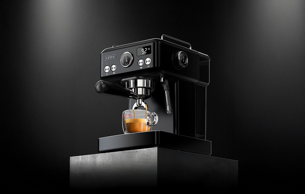 Kavos aparatas HiBREW H10A piston espreso aparatas with temperature control (juodas) aprašymas - Prekės nuotrauka