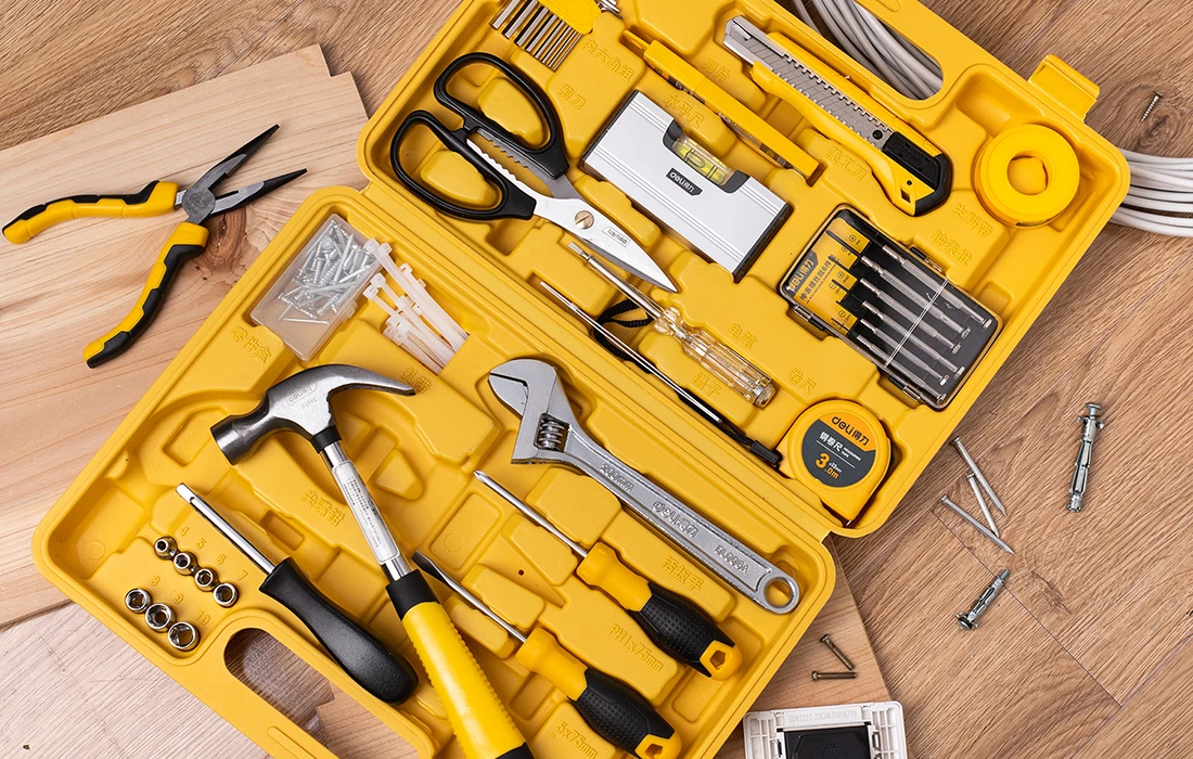 Profesionalus įrankių rinkinys Deli Tools EDL1038J - 38 vnt aprašymas - Prekės nuotrauka Profesionalus įrankių rinkinys Deli Tools EDL1038J - 38 vnt aprašymas - Prekės nuotrauka