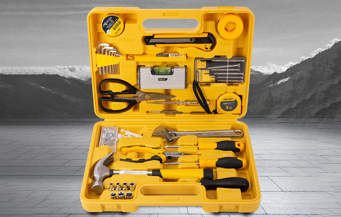 Profesionalus įrankių rinkinys Deli Tools EDL1038J - 38 vnt aprašymas - Prekės nuotrauka Profesionalus įrankių rinkinys Deli Tools EDL1038J - 38 vnt aprašymas - Prekės nuotrauka