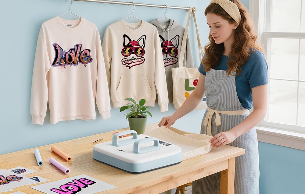 Spausdintuvas HTVRONT HPS07 Heat Transfer Press (mėlynas) aprašymas - Prekės nuotrauka