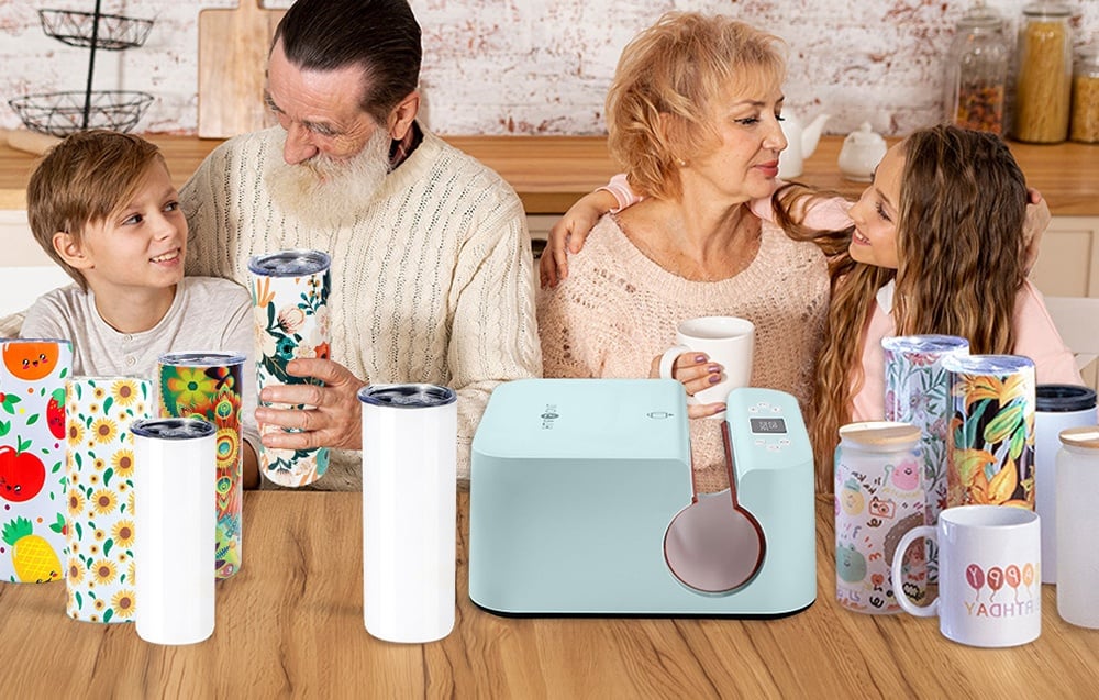 Spausdintuvas HTVRONT HPT01 Auto Mug Press (Light Mėlyna) aprašymas - Prekės nuotrauka