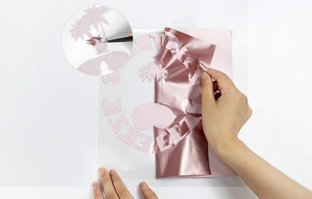 Spausdintuvas HTVRONT Pure Heat Transfer Film, 30.5 cm x 1.8 m (rose auksinis) aprašymas - Prekės nuotrauka