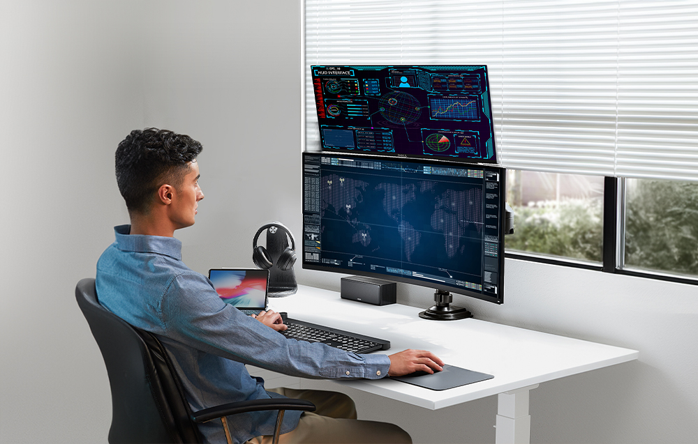 Laikiklis Huanuo Dual 13-32" monitoriaus stovas HNDS8 aprašymas - Prekės nuotrauka Laikiklis Huanuo Dual 13-32" monitoriaus stovas HNDS8 aprašymas - Prekės nuotrauka