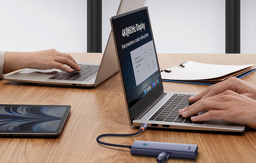 Baseus Hub 5in1 UltraJoy 5-Port 1xHDMI4K@30Hz + 4xUSB 3.0 - pilkas aprašymas - Prekės nuotrauka Baseus Hub 5in1 UltraJoy 5-Port 1xHDMI4K@30Hz + 4xUSB 3.0 - pilkas aprašymas - Prekės nuotrauka