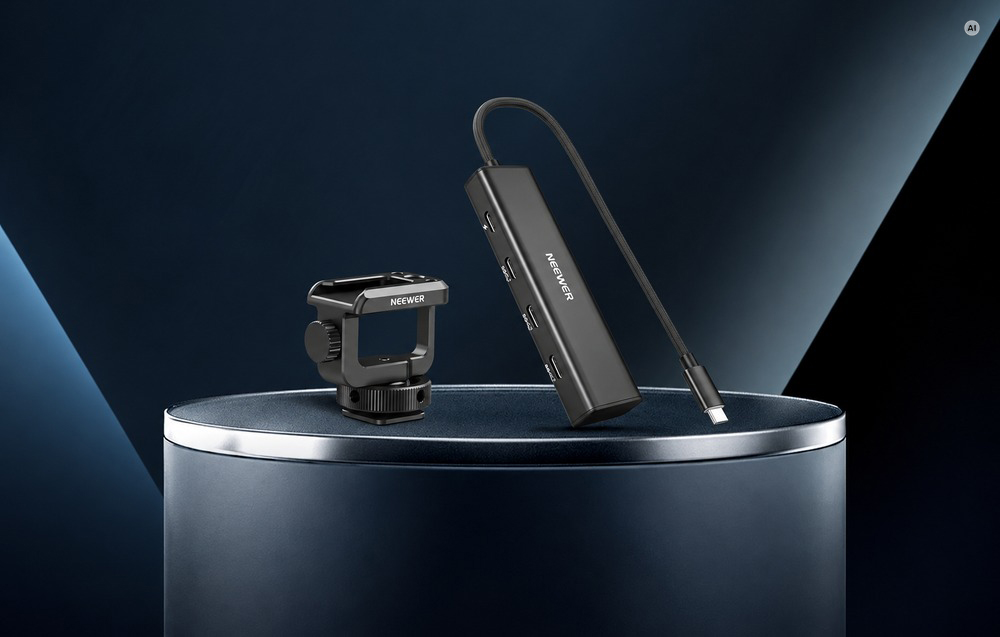 USB Šakotuvas - NEEWER PS020E 4 Prievadų USB-C, Juodas aprašymas - Prekės nuotrauka