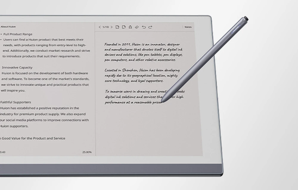 Huion Kamvas Ink Digital Notebook 10 EB1011 aprašymas - Prekės nuotrauka