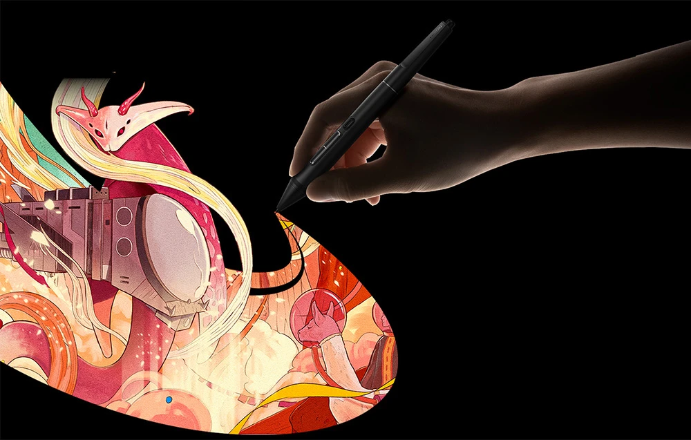 „Huion Kamvas Pro 24 Gen 3 GT2402“ grafinis planšetinis kompiuteris aprašymas - Prekės nuotrauka „Huion Kamvas Pro 24 Gen 3 GT2402“ grafinis planšetinis kompiuteris aprašymas - Prekės nuotrauka