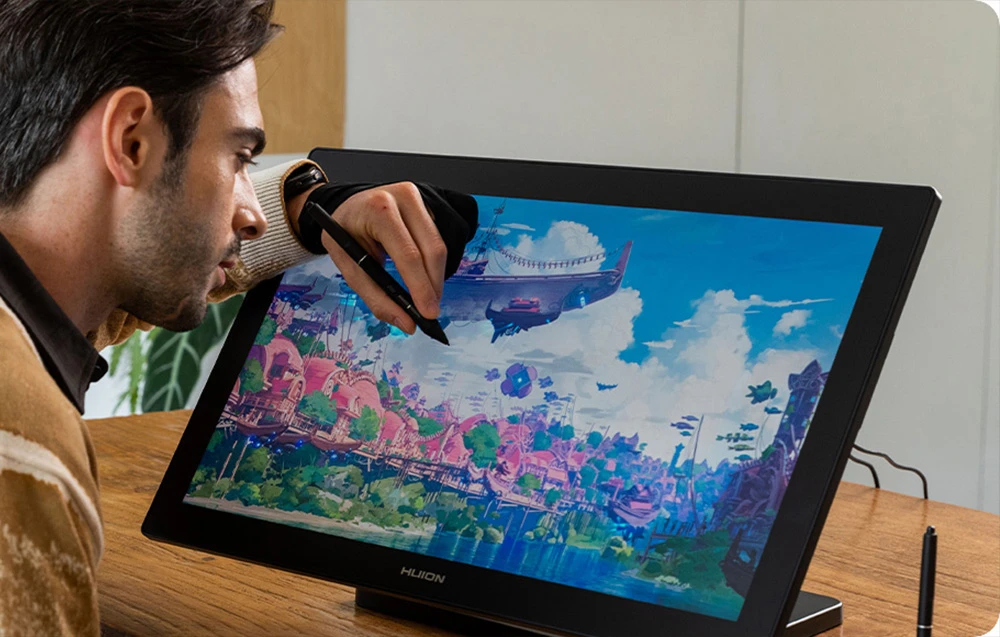 „Huion Kamvas Pro 24 Gen 3 GT2402“ grafinis planšetinis kompiuteris aprašymas - Prekės nuotrauka „Huion Kamvas Pro 24 Gen 3 GT2402“ grafinis planšetinis kompiuteris aprašymas - Prekės nuotrauka