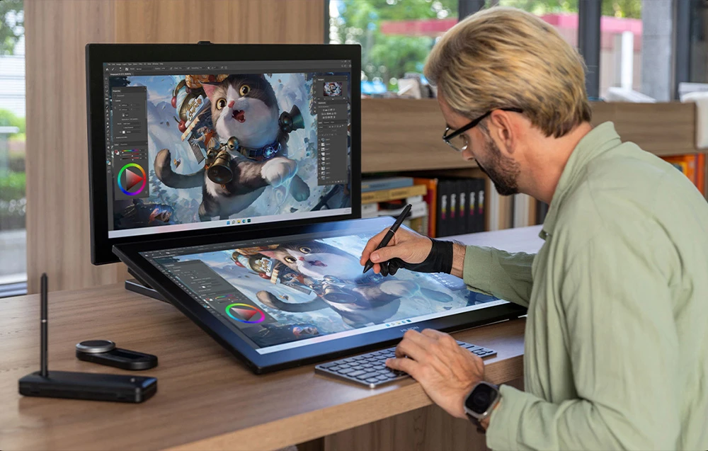 „Huion Kamvas Pro 27 144Hz GT2702“ grafinė planšetė aprašymas - Prekės nuotrauka „Huion Kamvas Pro 27 144Hz GT2702“ grafinė planšetė aprašymas - Prekės nuotrauka