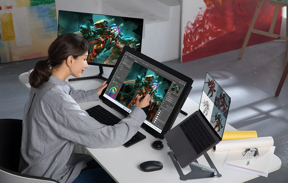 Grafinis kompiuteris HUION Kamvas Studio 24 aprašymas - Prekės nuotrauka Grafinis kompiuteris HUION Kamvas Studio 24 aprašymas - Prekės nuotrauka