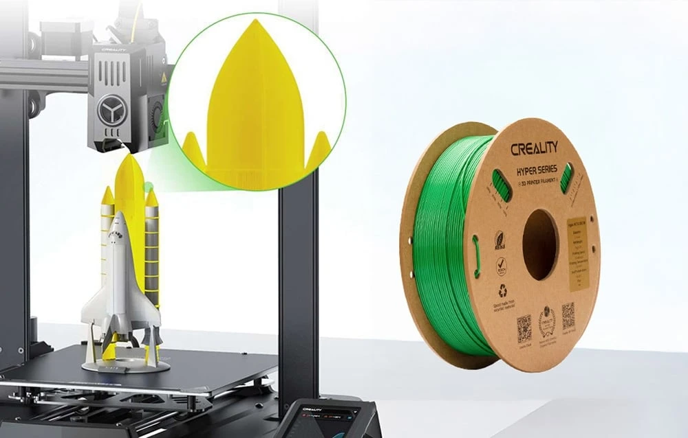 Hyper PETG Creality Filament (Žalias) aprašymas - Prekės nuotrauka Hyper PETG Creality Filament (Žalias) aprašymas - Prekės nuotrauka
