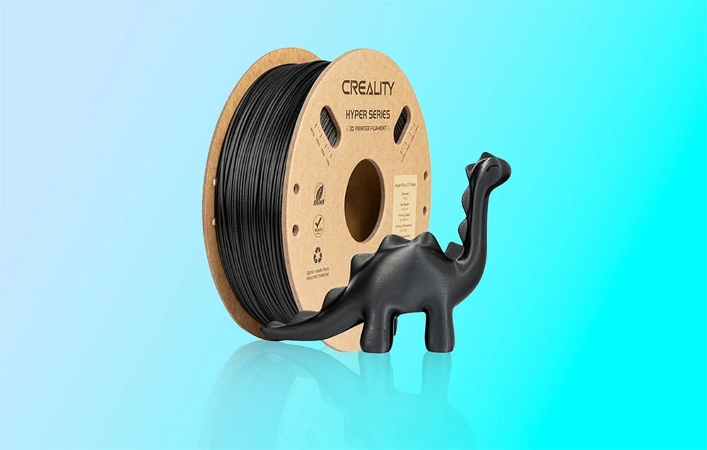Hyper PLA-CF Creality Filament (Juodas) aprašymas - Prekės nuotrauka Hyper PLA-CF Creality Filament (Juodas) aprašymas - Prekės nuotrauka