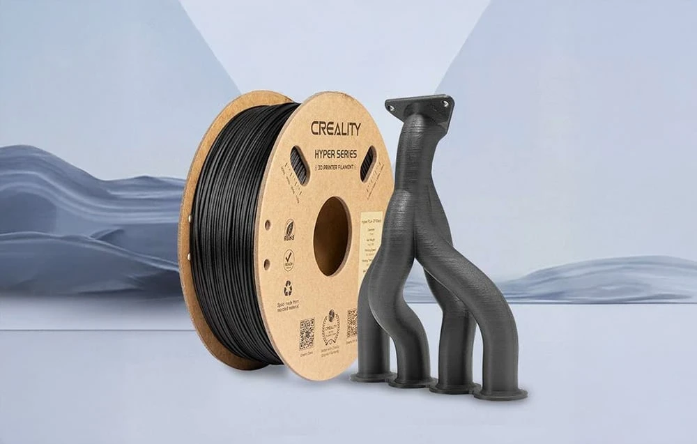 Hyper PLA-CF Creality Filament (Juodas) aprašymas - Prekės nuotrauka Hyper PLA-CF Creality Filament (Juodas) aprašymas - Prekės nuotrauka
