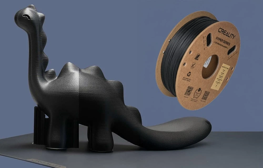 Hyper PLA-CF Creality Filament (Juodas) aprašymas - Prekės nuotrauka Hyper PLA-CF Creality Filament (Juodas) aprašymas - Prekės nuotrauka