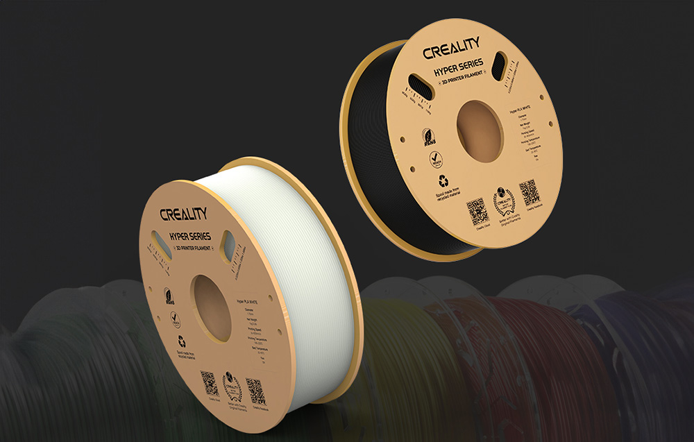 Creality Hyper PLA - 1.75mm - 1kg - Juodas aprašymas - Prekės nuotrauka Creality Hyper PLA - 1.75mm - 1kg - Juodas aprašymas - Prekės nuotrauka