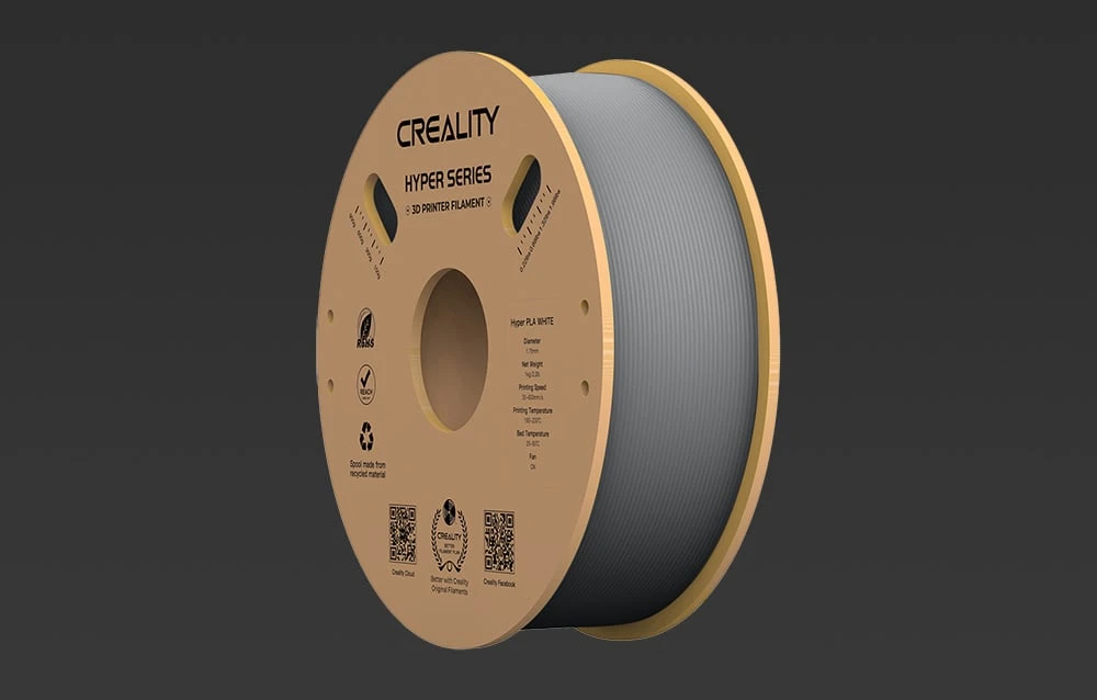 Creality Hyper PLA - 1.75mm - 1kg - Pilkas aprašymas - Prekės nuotrauka Creality Hyper PLA - 1.75mm - 1kg - Pilkas aprašymas - Prekės nuotrauka
