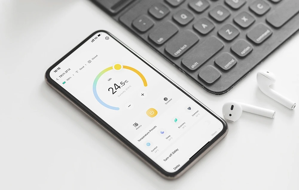 IMOU KIT-TRV1-EU-2 ZigBee termostatinės galvutės rinkinys su 6 adapteriais ir šliuzu aprašymas - Prekės nuotrauka IMOU KIT-TRV1-EU-2 ZigBee termostatinės galvutės rinkinys su 6 adapteriais ir šliuzu aprašymas - Prekės nuotrauka
