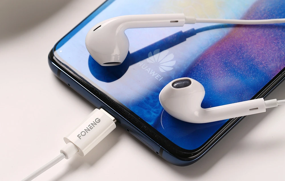 Į ausis įdedamos ausinės, laidinės Foneng T15, USB-C, 1.2 m (balta) aprašymas - Prekės nuotrauka Į ausis įdedamos ausinės, laidinės Foneng T15, USB-C, 1.2 m (balta) aprašymas - Prekės nuotrauka