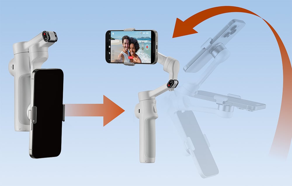Insta360 „Flow 2“ standartinis paketas / akmens pilka aprašymas - Prekės nuotrauka