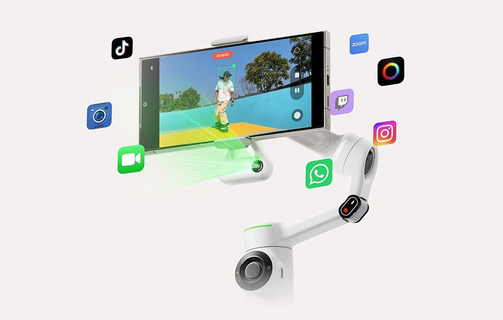 Insta360 Flow 2 Pro AI Tracker Bundle/ Summit Baltas aprašymas - Prekės nuotrauka Insta360 Flow 2 Pro AI Tracker Bundle/ Summit Baltas aprašymas - Prekės nuotrauka