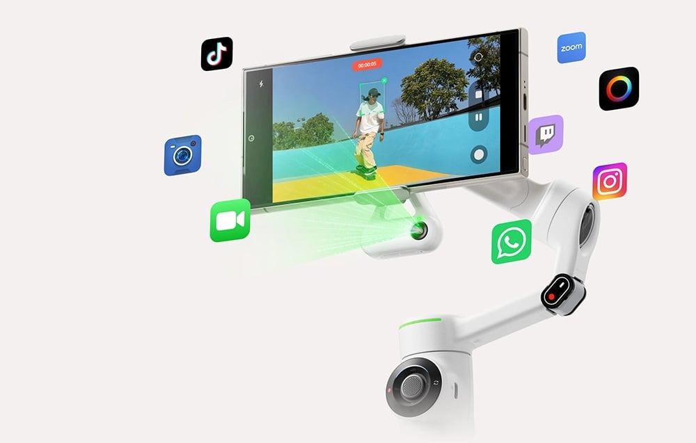 „Insta360 Flow 2 Pro Creator“ (baltas) aprašymas - Prekės nuotrauka