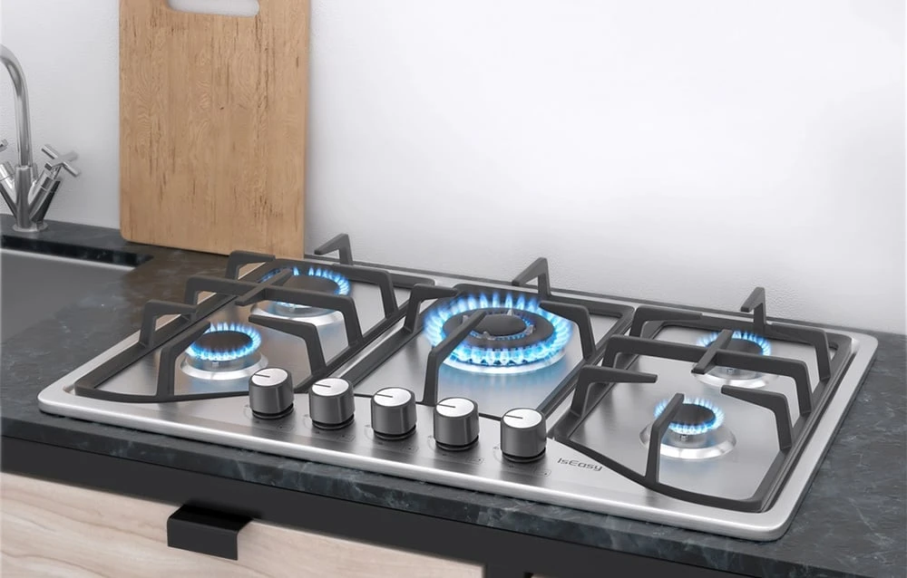 Kaitlentė IsEasy MGBS-765 stainless steel gas cooktop aprašymas - Prekės nuotrauka Kaitlentė IsEasy MGBS-765 stainless steel gas cooktop aprašymas - Prekės nuotrauka