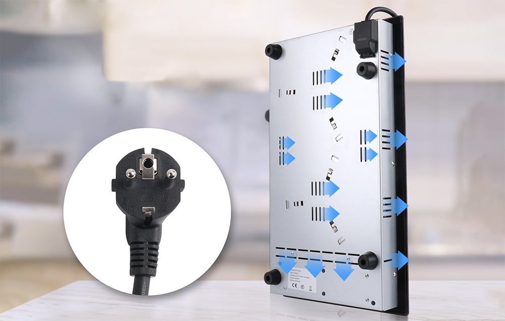 IsEasy T2V-01M dviejų zonų indukcinė kaitlentė aprašymas - Prekės nuotrauka