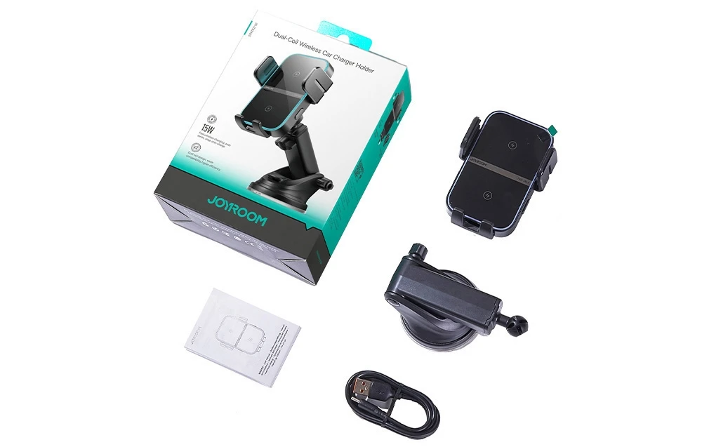 Joyroom JR-ZS246 S inductive charger holder for dashboard – juodas aprašymas - Prekės nuotrauka Joyroom JR-ZS246 S inductive charger holder for dashboard – juodas aprašymas - Prekės nuotrauka