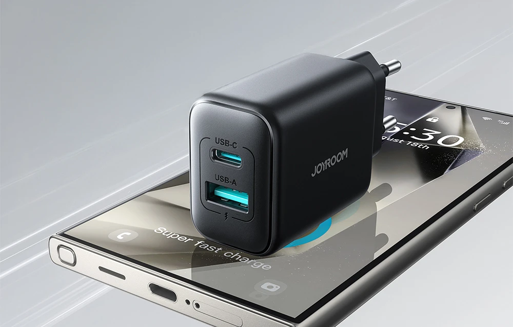Įkroviklis Joyroom JR-TCF13 25W USB-C/USB-A juodas aprašymas - Prekės nuotrauka Įkroviklis Joyroom JR-TCF13 25W USB-C/USB-A juodas aprašymas - Prekės nuotrauka