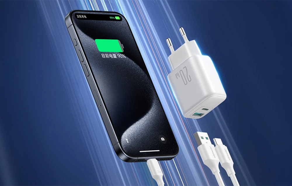 Įkroviklis Joyroom JR-TCF21 20W USB-C/USB-A baltas aprašymas - Prekės nuotrauka Įkroviklis Joyroom JR-TCF21 20W USB-C/USB-A baltas aprašymas - Prekės nuotrauka